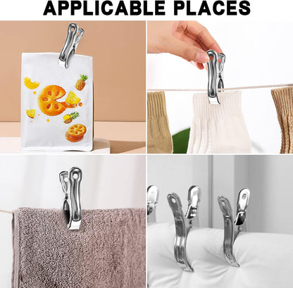 70 Pcs 2 Inch Greenhouse Clamps Stainless Steel Garden Clips Anti-Wind Greenhouse Clamp with Strong Grip to Greenhouse Frame Garden Hoops Plant Cover Heavy Duty Metal Beach Towel Clips