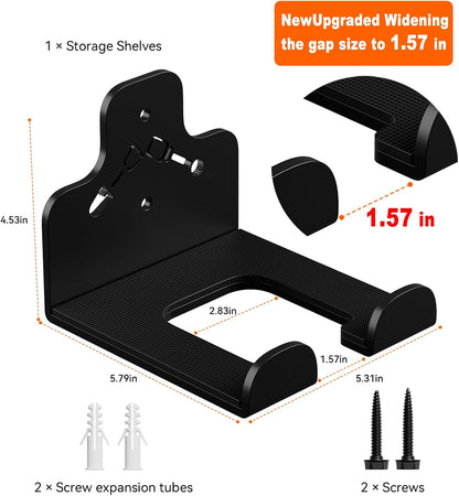 Garage Organizer Trimmer Rack Wall Mount, Weedeater Hanger, Black, 1 Pack
