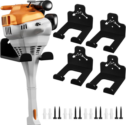 Garage Organizer Trimmer Rack Wall Mount, Weedeater Hanger, Black, 1 Pack