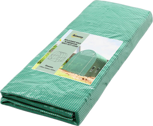 9.8' x 6.6' x 6.6' Plastic Greenhouse Cover Replacement Green
