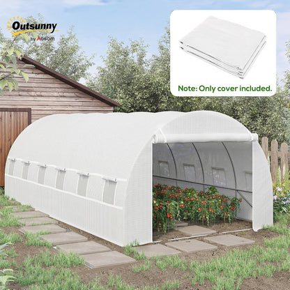 9.8' x 6.6' x 6.6' Plastic Greenhouse Cover Replacement Green