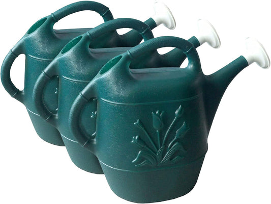 2 Gallon Watering Can - Hunter Green (Pkg/3, Hunter Green)