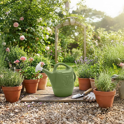 2 Gallon Watering Can - Hunter Green (Pkg/3, Hunter Green)