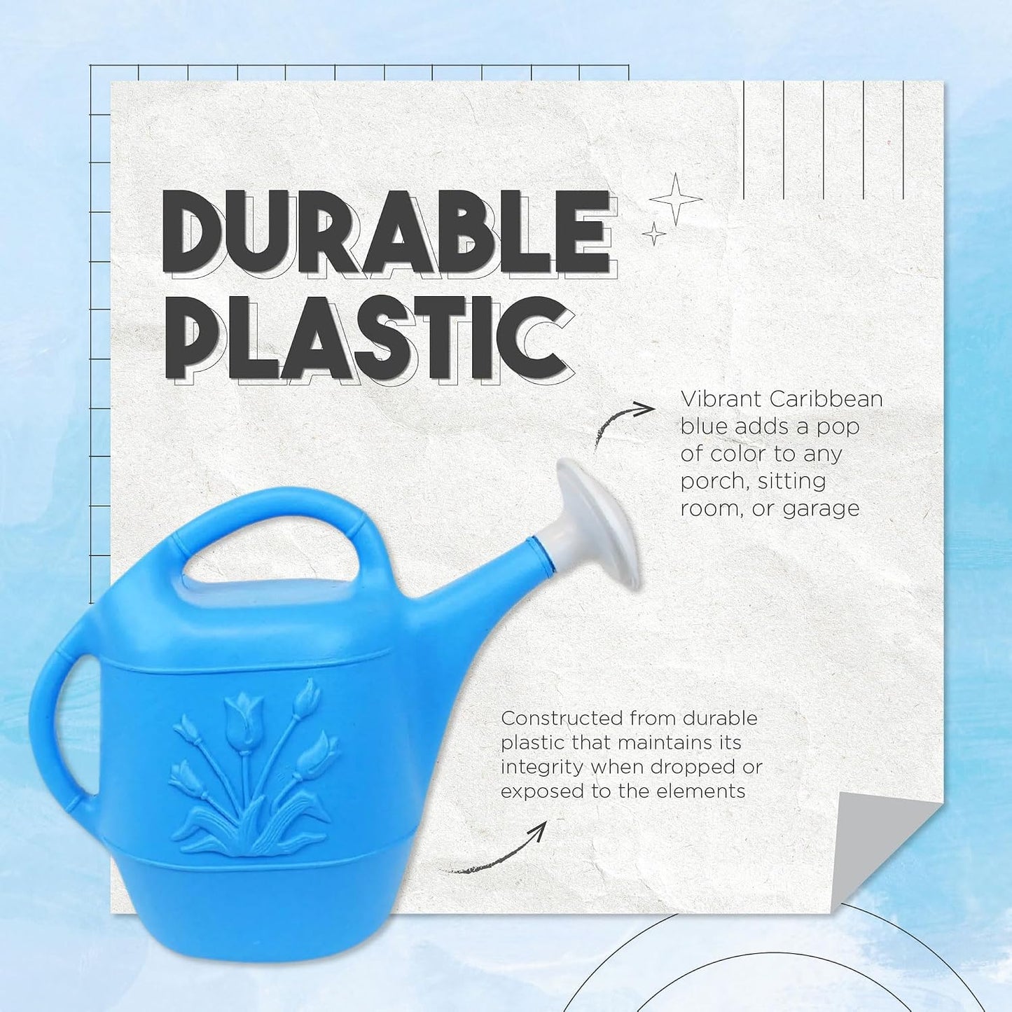 2 Gallon Watering Can - Hunter Green (Pkg/3, Hunter Green)