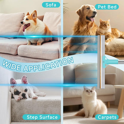 Carpet Rake for Pet Hair Removal Tool, Reusable Pet Hair Remover Broom