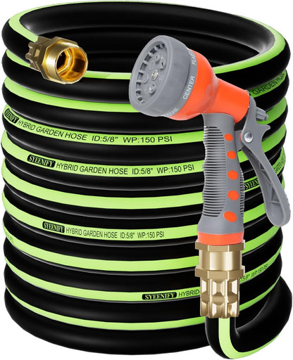 Kink Free Garden Hose 10ft 5/8", Heavy Duty Hybrid Water Hose