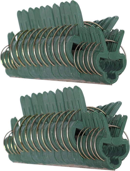 Plant Clips 40 Piece Green Gentle Gardening Plant & Flower Lever Loop Gripper Clips, Tool for Supporting or Straightening Plant Stems, Stalks, and Vines, Garden Clips