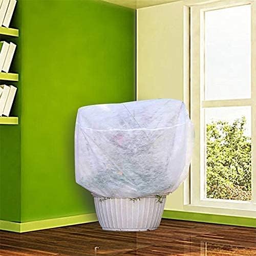 Plant Covers Freeze Protection H48 x55 0.9oz Plant Frost Protection Covers Plant Protection Winter Cover Drawstring Bags Cold Frost Blanket,White - Colors B