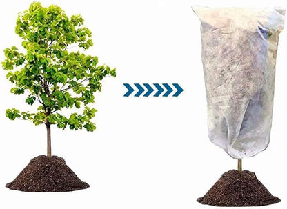 Plant Covers Freeze Protection H48 x55 0.9oz Plant Frost Protection Covers Plant Protection Winter Cover Drawstring Bags Cold Frost Blanket,White - Colors B