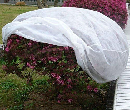 Plant Covers Freeze Protection H48 x55 0.9oz Plant Frost Protection Covers Plant Protection Winter Cover Drawstring Bags Cold Frost Blanket,White - Colors B