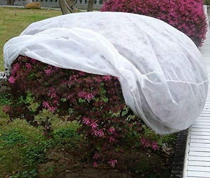 Plant Covers Freeze Protection H48 x55 0.9oz Plant Frost Protection Covers Plant Protection Winter Cover Drawstring Bags Cold Frost Blanket,White - Colors B