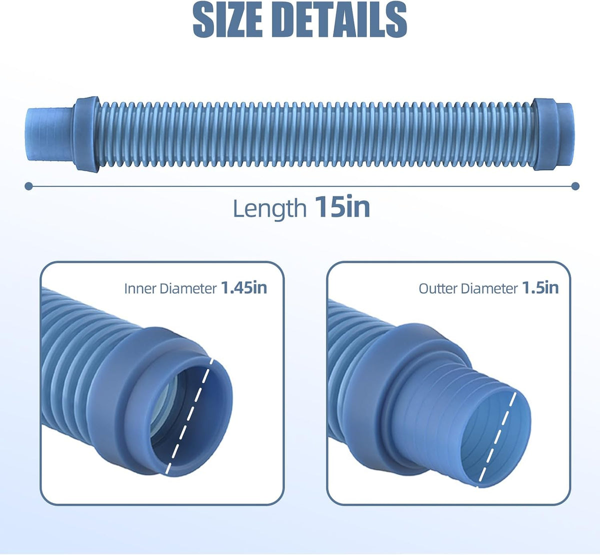 2026Upgrade GW7911 Short Leader Hose Replacement Kreepy Krauly SandShark