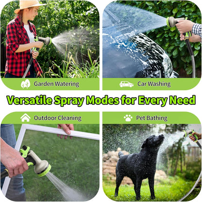 75FT Garden Hose, Stainless Steel Water Hose, 10 Function Nozzle
