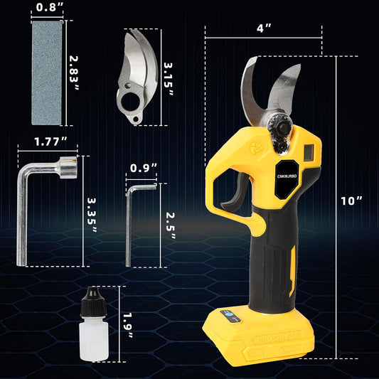 Pruning Shears Compatible with Dewalt 20V Battery,LCD Display SK5 Blades