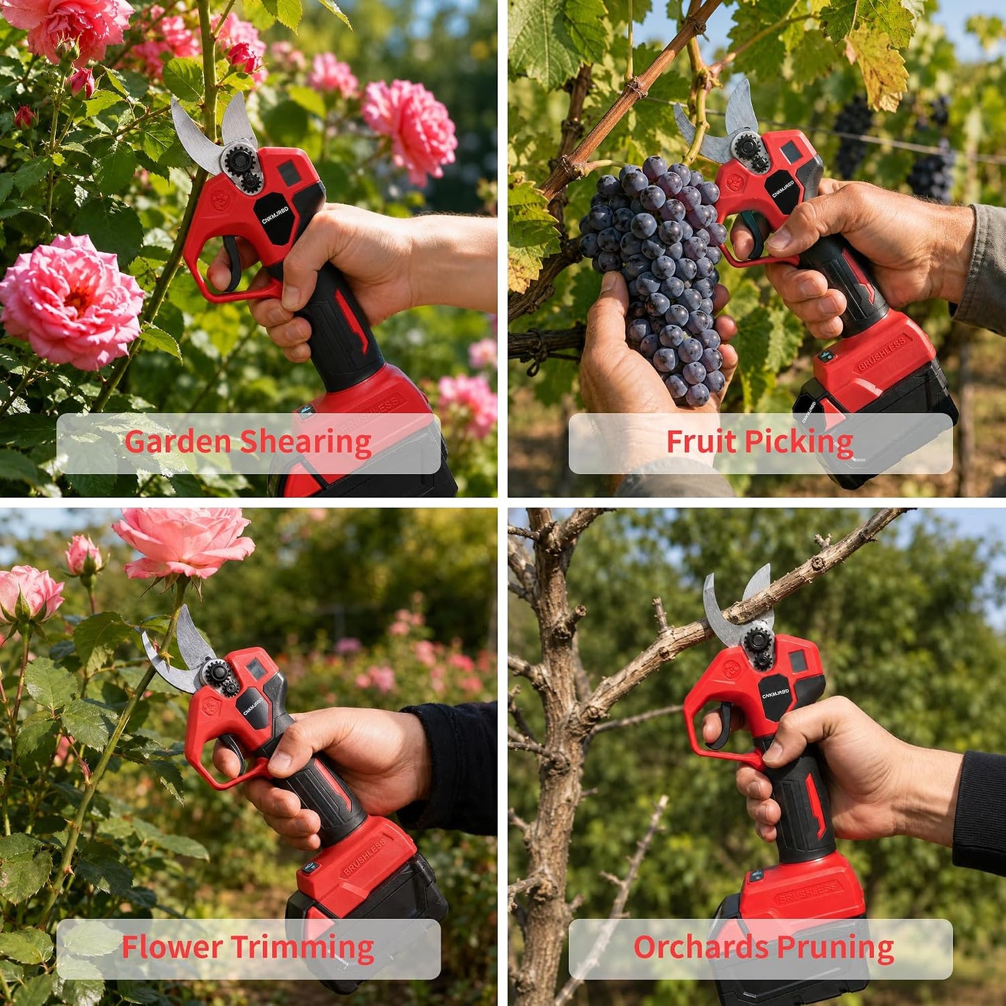Pruning Shears Compatible with Dewalt 20V Battery,LCD Display SK5 Blades