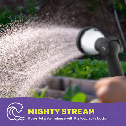 Hose Nozzle [Purple] Heavy Duty Hose Sprayer With 10 Adjustable Watering Patterns. Thumb Control Design, Comfortable Ergonomic Grip, Garden Hose Nozzle for Watering Plants & Lawns/Fun showers/Cleaning