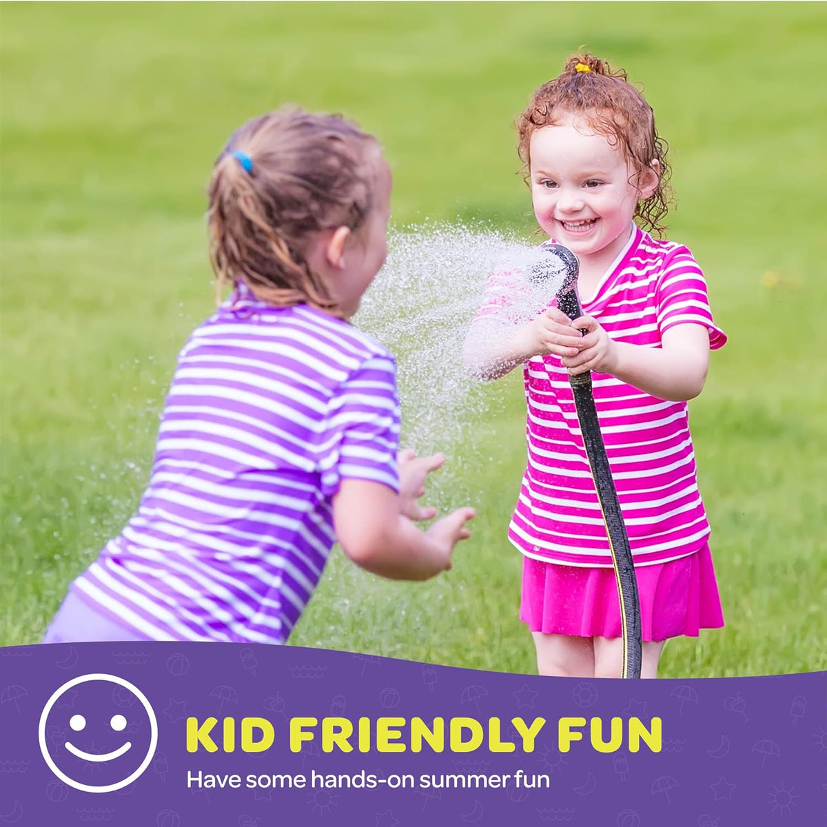 Hose Nozzle [Purple] Heavy Duty Hose Sprayer With 10 Adjustable Watering Patterns. Thumb Control Design, Comfortable Ergonomic Grip, Garden Hose Nozzle for Watering Plants & Lawns/Fun showers/Cleaning