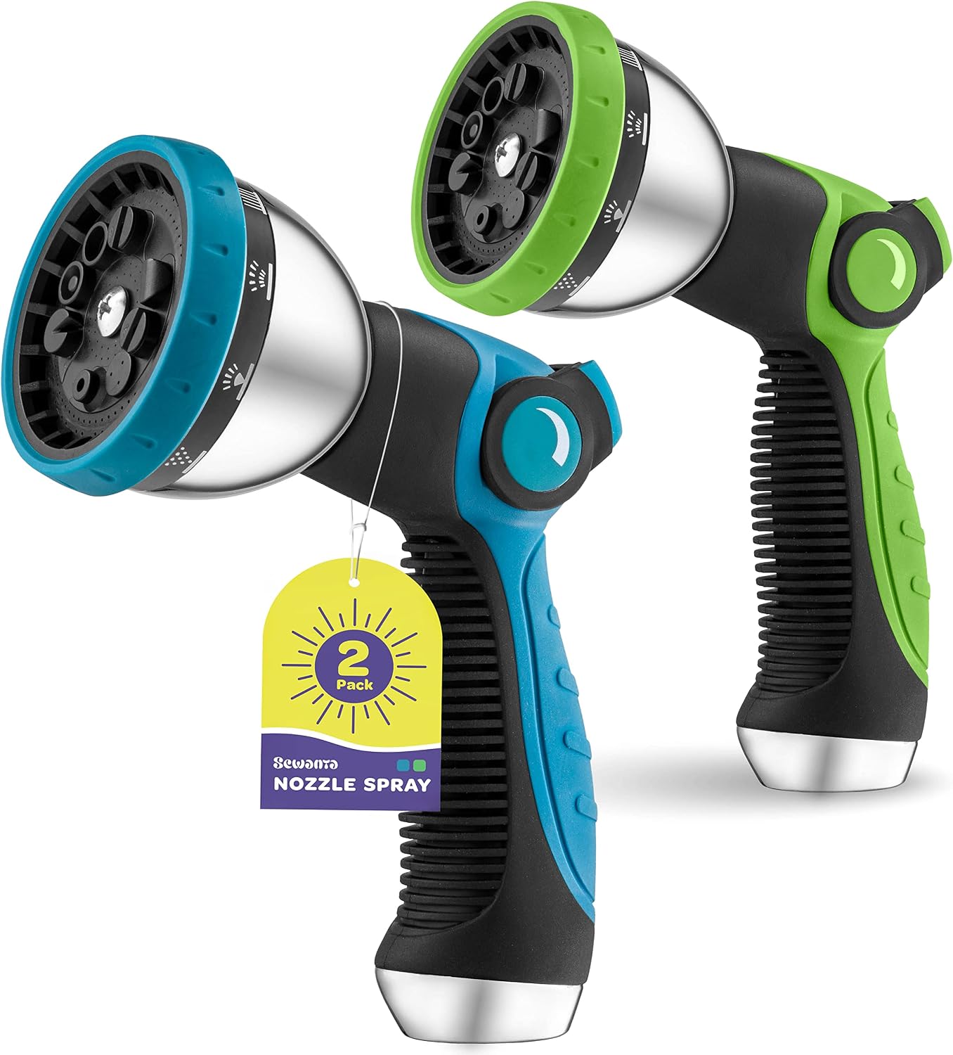 Hose Nozzle [Purple] Heavy Duty Hose Sprayer With 10 Adjustable Watering Patterns. Thumb Control Design, Comfortable Ergonomic Grip, Garden Hose Nozzle for Watering Plants & Lawns/Fun showers/Cleaning