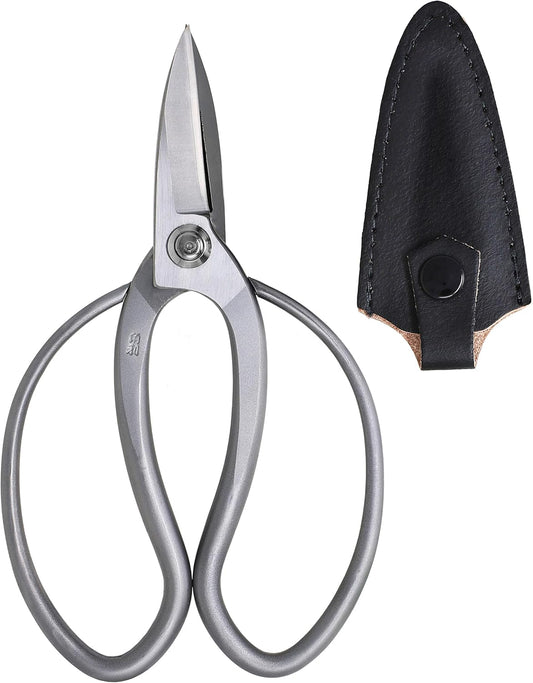 Bonsai Scissors Made in Japan 7", Japanese Stainless Steel Blade, Okubo Shears for Bonsai and Garden Use