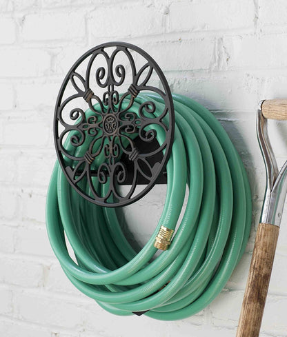 670 Wall Mounted Decorative Hose Butler, Holds 125-Feet of , Black