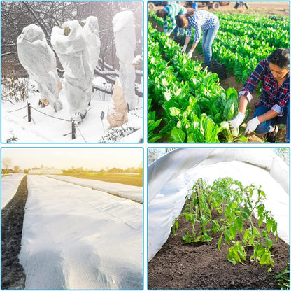 2 Pack 10 x 30ft Plant Covers Freeze Protection 1.2oz Frost Cloth