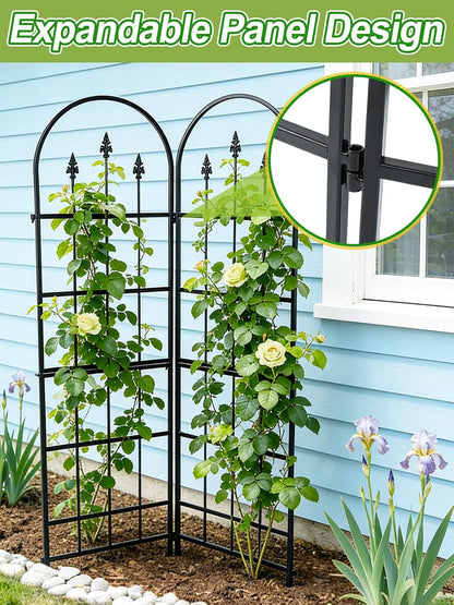 2 Pack Garden Trellis for Climbing Plants Outdoor, 16'' W x 59" H