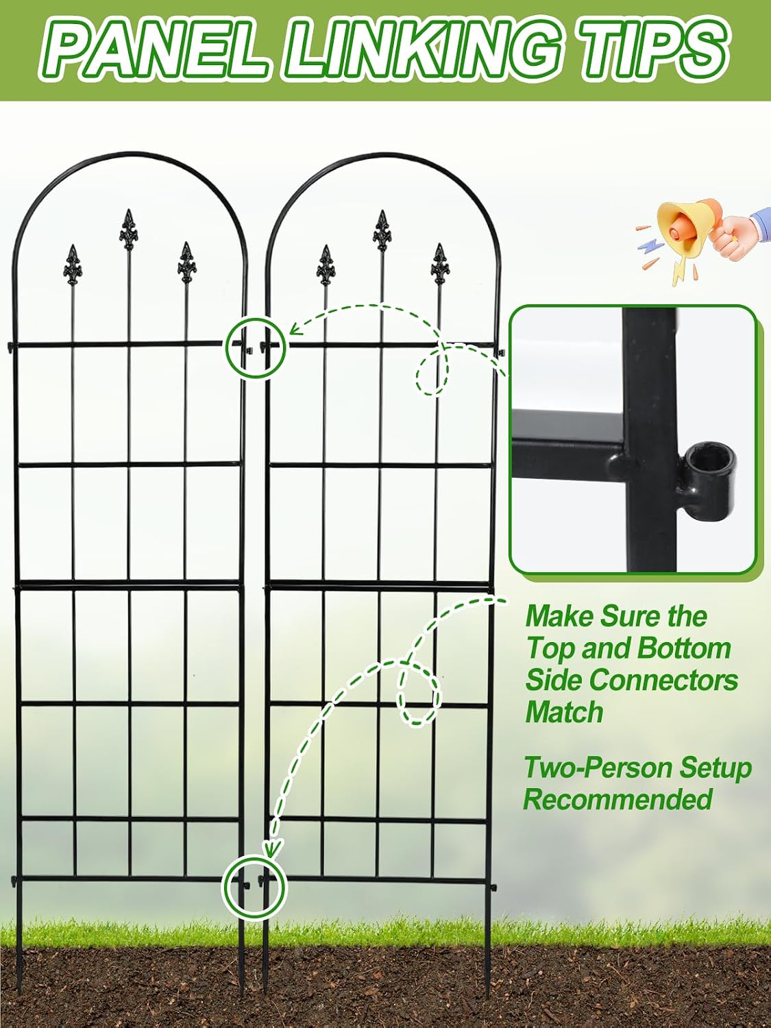 2 Pack Garden Trellis for Climbing Plants Outdoor, 16'' W x 59" H