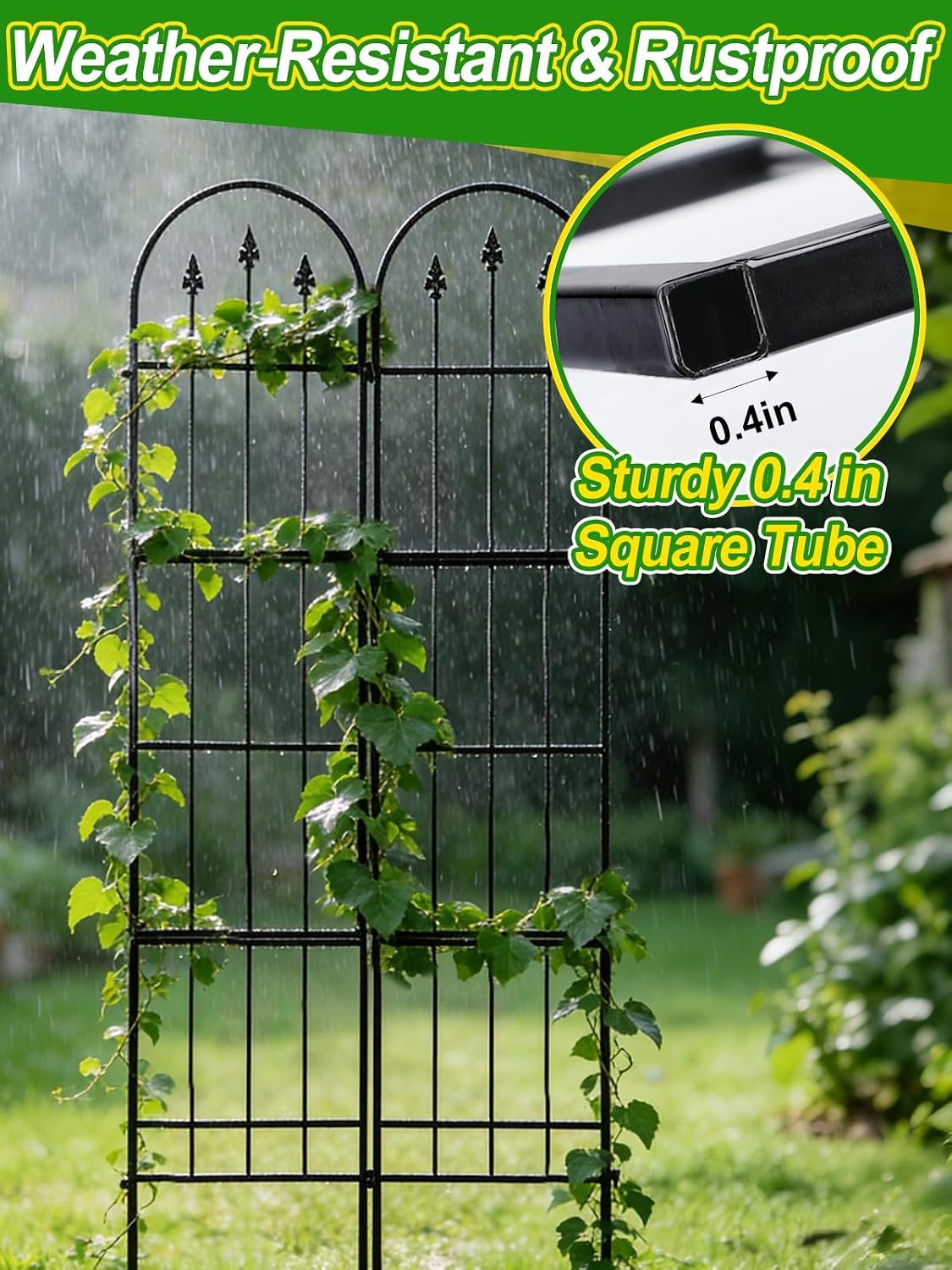 2 Pack Garden Trellis for Climbing Plants Outdoor, 16'' W x 59" H