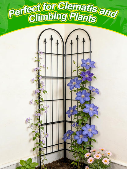2 Pack Garden Trellis for Climbing Plants Outdoor, 16'' W x 59" H