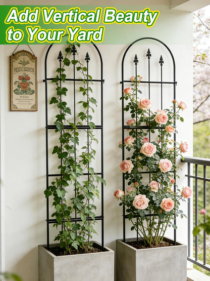 2 Pack Garden Trellis for Climbing Plants Outdoor, 16'' W x 59" H