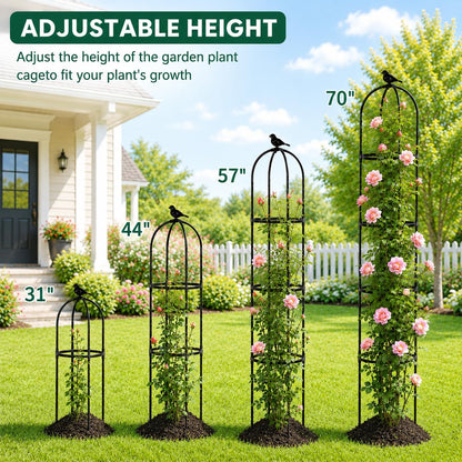 2 Pack 6 ft Garden Obelisk Trellis for Climbing Plants Outdoor