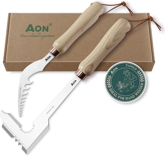 2-Pack Crack Weeder & Root Remover Tool Set for Patios and Gardens