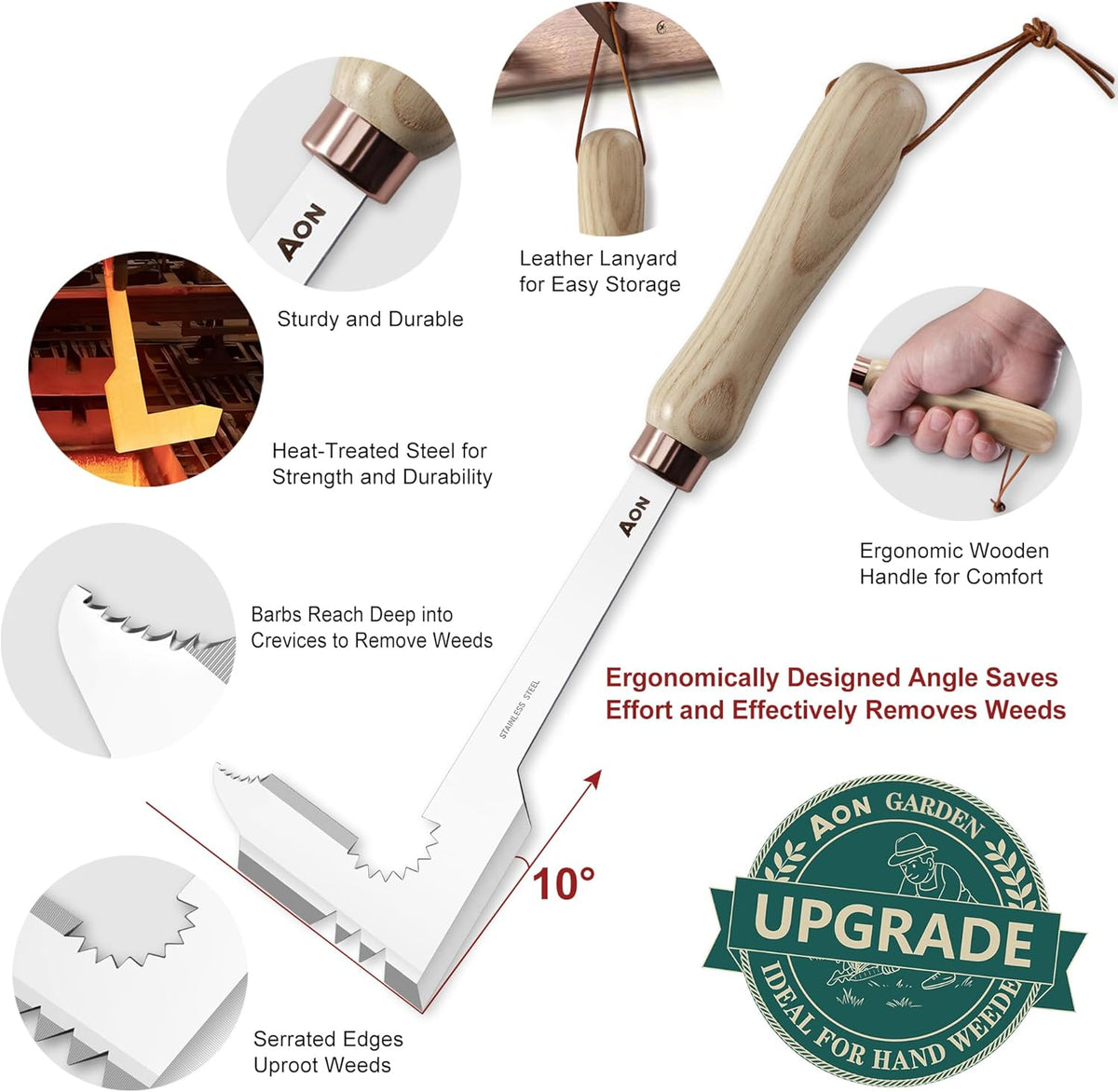 2-Pack Crack Weeder & Root Remover Tool Set for Patios and Gardens
