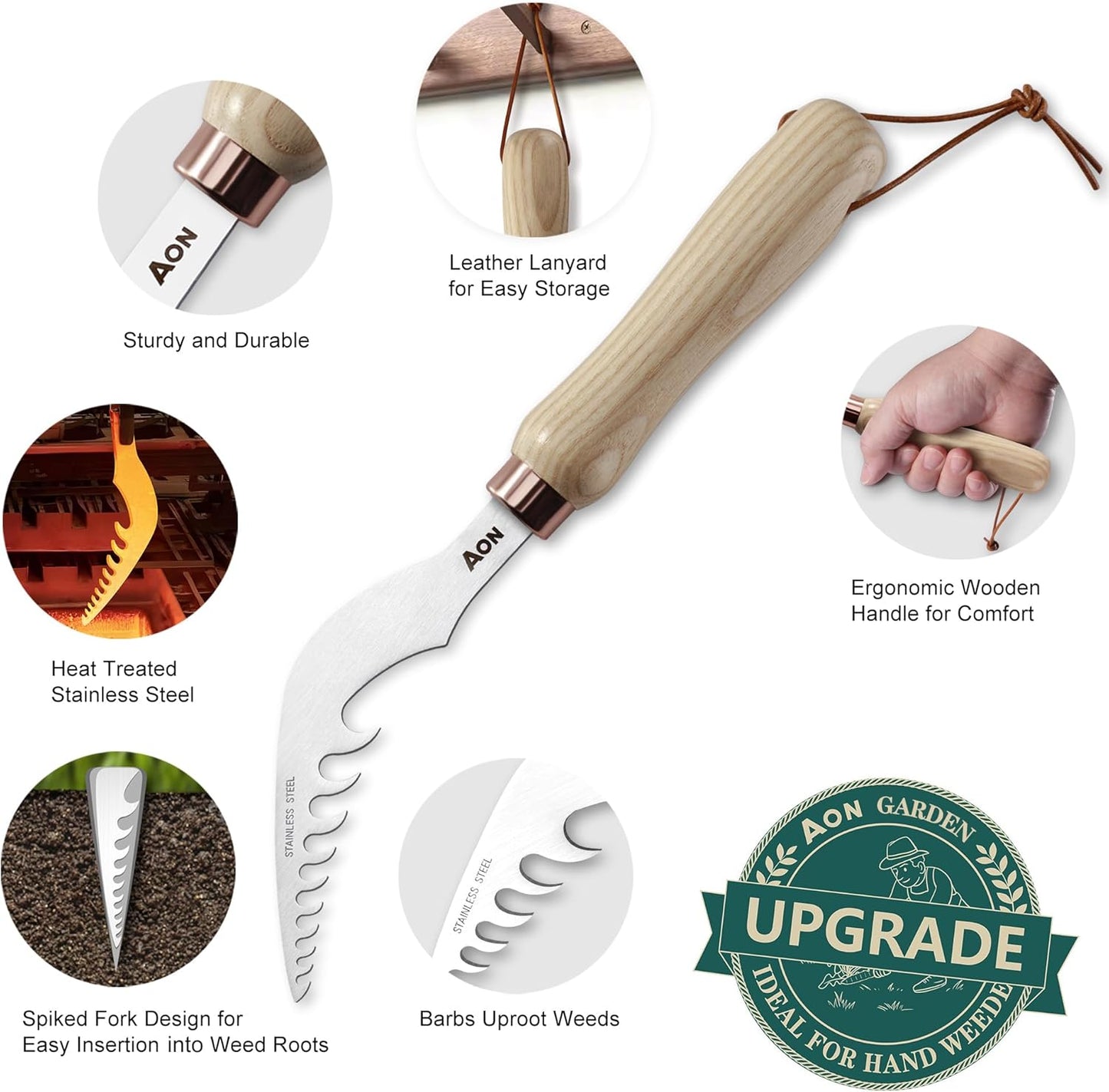 2-Pack Crack Weeder & Root Remover Tool Set for Patios and Gardens
