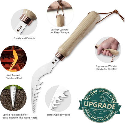 2-Pack Crack Weeder & Root Remover Tool Set for Patios and Gardens