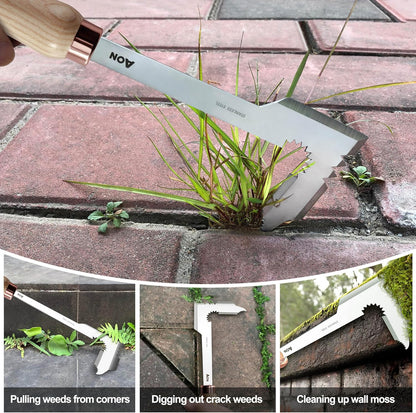 2-Pack Crack Weeder & Root Remover Tool Set for Patios and Gardens
