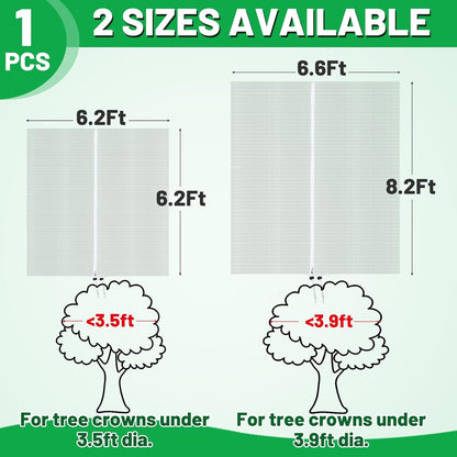 Easy Installation Fruit Tree Netting with Zipper & Drawstring - 6.2x6.2ft Ultra Fine Mesh Garden Protection Screen to Protect Pear Peach Apple from Bird Insect Bug Cicada Deer Squirrel - 2pcs