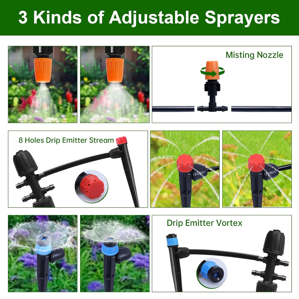 260 FT Drip Irrigation System