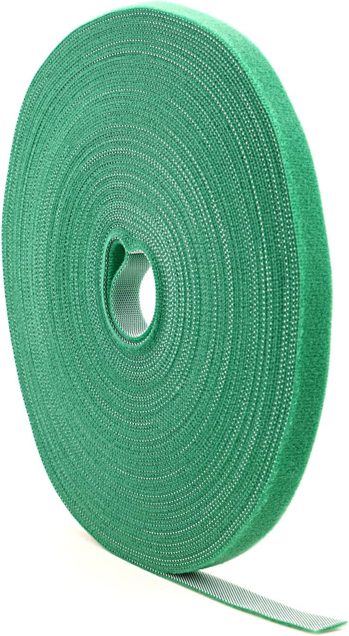 Reusable Plant Ties for Climbing Plants Hook and Loop Green Nylon Plant Straps Tape Double Sided Garden Tie Strap Reusable Adjustable Gentle Support for Vines, Trellis, Tomato (1/2 Inch x 16.4 ft)