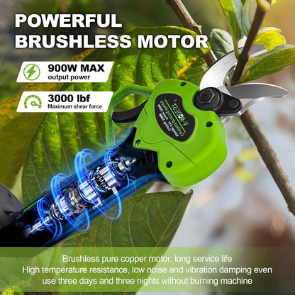 2-in-1 Electric Pole Pruning Shears Cordless,Branch Cutter for Trees Flower