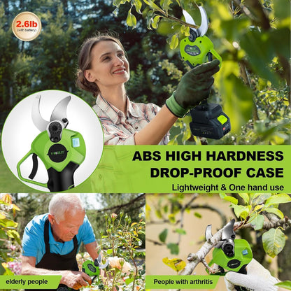 2-in-1 Electric Pole Pruning Shears Cordless,Branch Cutter for Trees Flower