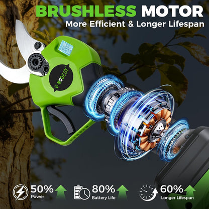 2-in-1 Electric Pole Pruning Shears Cordless,Branch Cutter for Trees Flower