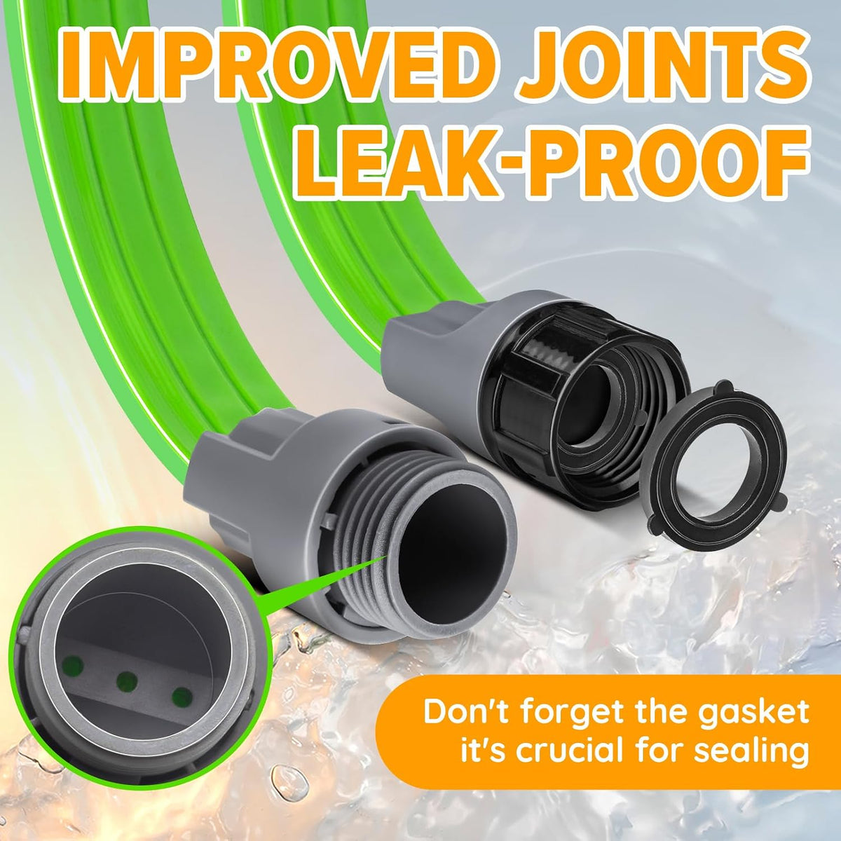 Heavy Duty Sprinkler Soaker Hose 30 FT, Flat Garden Hose with Holes