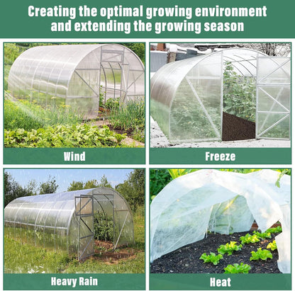 8 X 26 Ft Clear Greenhouse Plastic, Plant Covers Freeze Protection