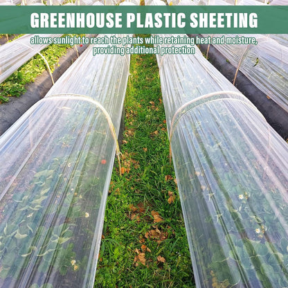 8 X 26 Ft Clear Greenhouse Plastic, Plant Covers Freeze Protection