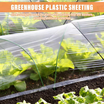 8 X 26 Ft Clear Greenhouse Plastic, Plant Covers Freeze Protection