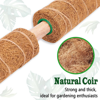 4 Pack 22 Inch Moss Poles, Stackable Moss Pole for Plants Monstera, 70 Inch Tall Moss Poles for Climbing Plants Indoor, Coir Totem Plant Support Stakes Stand for Potted Plants, Pothos