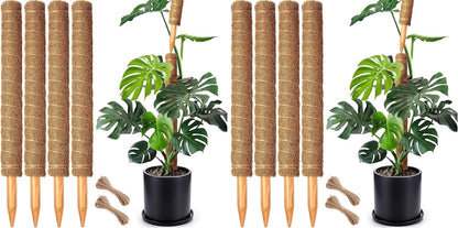 4 Pack 22 Inch Moss Poles, Stackable Moss Pole for Plants Monstera, 70 Inch Tall Moss Poles for Climbing Plants Indoor, Coir Totem Plant Support Stakes Stand for Potted Plants, Pothos