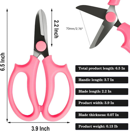 3 PCS Garden Flower Scissors, Stainless Steel Floral Shears