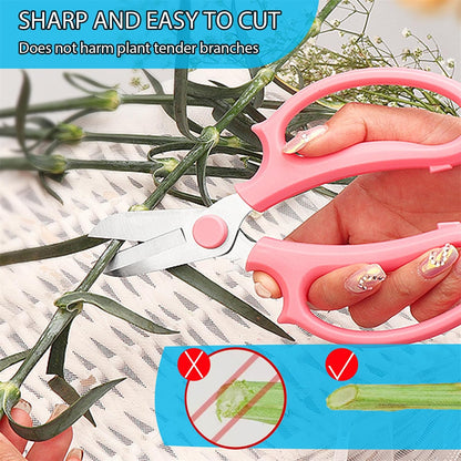 3 PCS Garden Flower Scissors, Stainless Steel Floral Shears